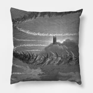 High Resolution Gustave Doré Paradiso Illustration The Just Souls of Jupiter Pillow