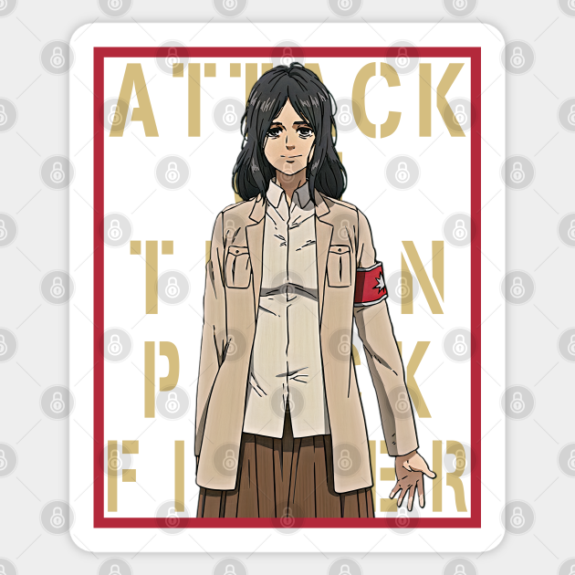 Attack On Titan Pieck Finger Background Text Colored Pieck Finger Sticker Teepublic Zerochan has 91 pieck finger anime images, android/iphone wallpapers, fanart, and many more in its gallery. attack on titan pieck finger background text colored
