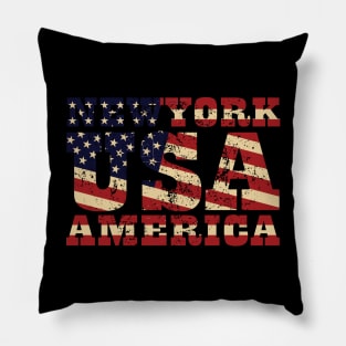 Classic New York America Pillow