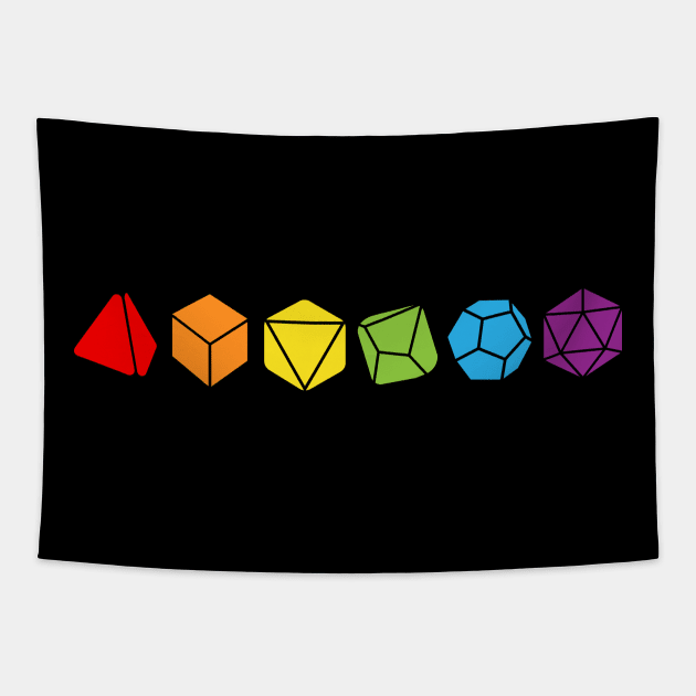 Gay Pride Dice Tapestry by RisaRocksIt