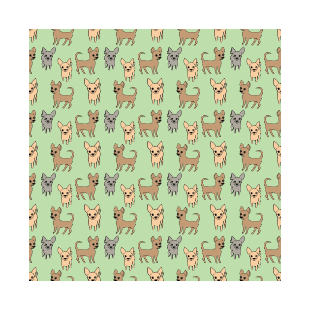 Chihuahua chihuahuas - green by bettyretro