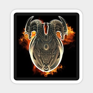 Dragon shield against flames. Magnet