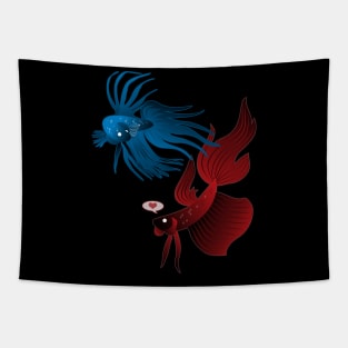 Betta Fish Love Tapestry