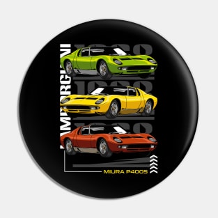 Retro Miura Exotic Car Pin