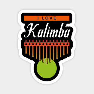 i love Kalimba Thump Piano African Music Instrument Gift Magnet