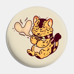 Warm Coffee Cat Pin