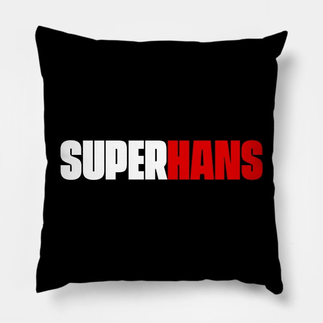 Super Hans Pillow by blackboxclothes