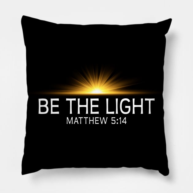 Be The Light Pillow by Nifty T Shirts