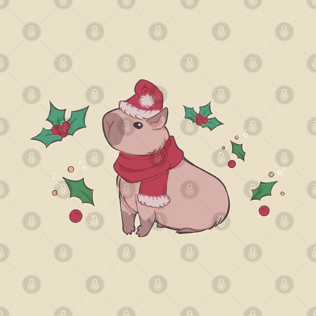 Christmas Capybara [Colour] by Thirea