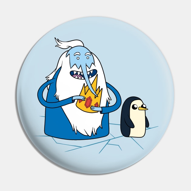 The Ice King and Penguin Pin by valentinahramov