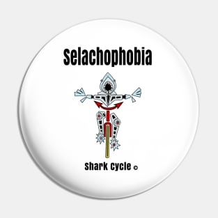 Shark Cycle or Selachophobia the Fear of Sharks Pin