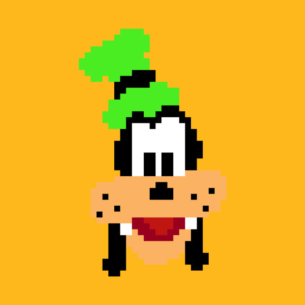 Goofy 8bit Disney Pin Teepublic