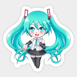 chibi Hatsune Miku Sticker for Sale by sweetchibichu