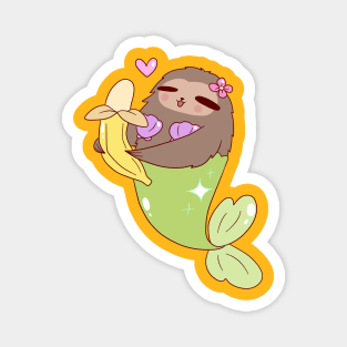 Banana MerSloth Magnet