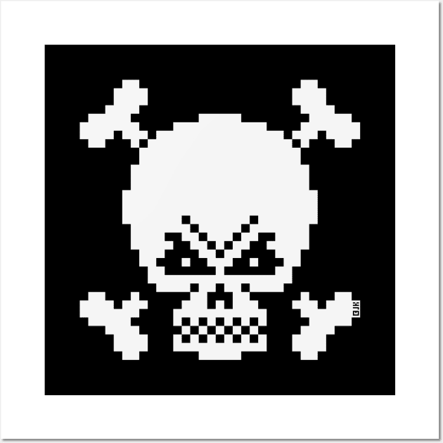 Skull And Crossbones Small (Pixel Art / Jolly Roger / White) Baby One-Piece  by MrFaulbaum