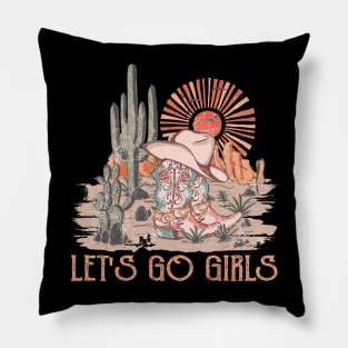 Vintage Let's Go Girls Funny Gifts Men Pillow