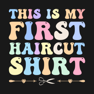 First Haircut Souvenir Cute Colorful Kids T-Shirt