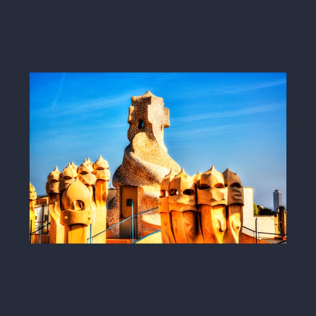 Casa Mila, Gaudi Chimneys by tommysphotos