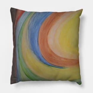 Rainbow touches land Pillow