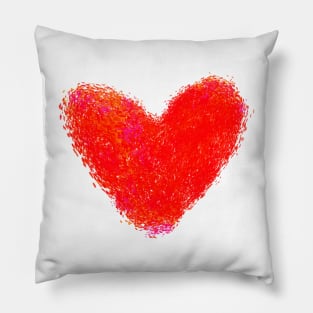 Red Heart Minimalist valentines day Pillow