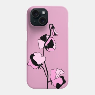 Dusty Rose Sweet Pea Flower Phone Case