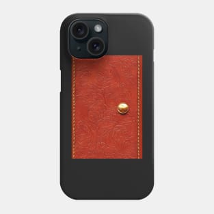 Brown Ornamental Leather, natural and ecological leather print #63 Phone Case