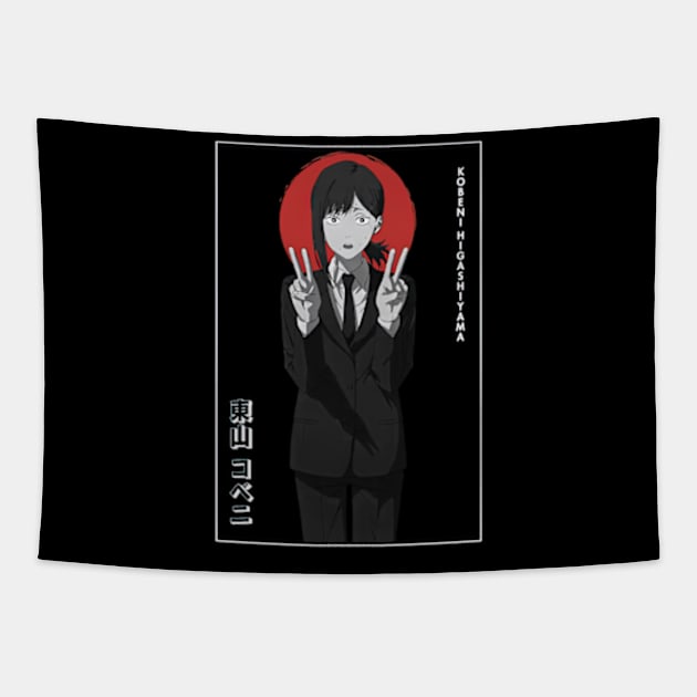 Public Safety Lady Simple Black Red And White Tapestry by TaivalkonAriel