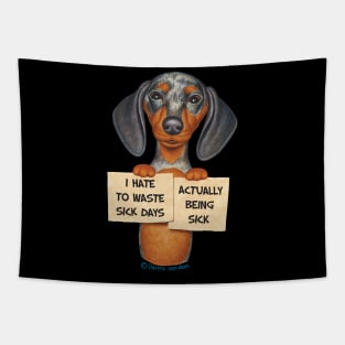 Funny cute Doxie shirt dachshund job mom dad gift Tapestry