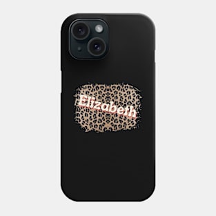 Elizabeth Name on Leopard Phone Case