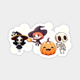 chibis welcome to halloween Magnet