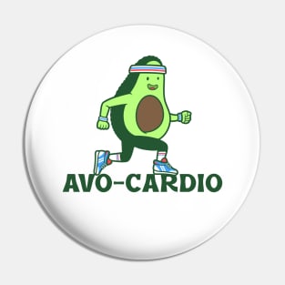 Avo Cardio - Funny Avocado Fitness Pin