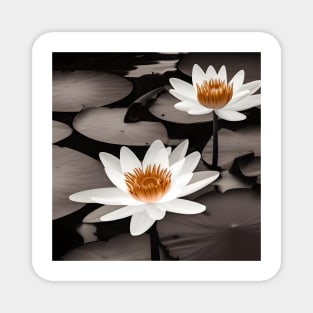 Waterlily Pond Photo Magnet