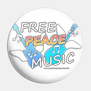 Free Peace Music Pin