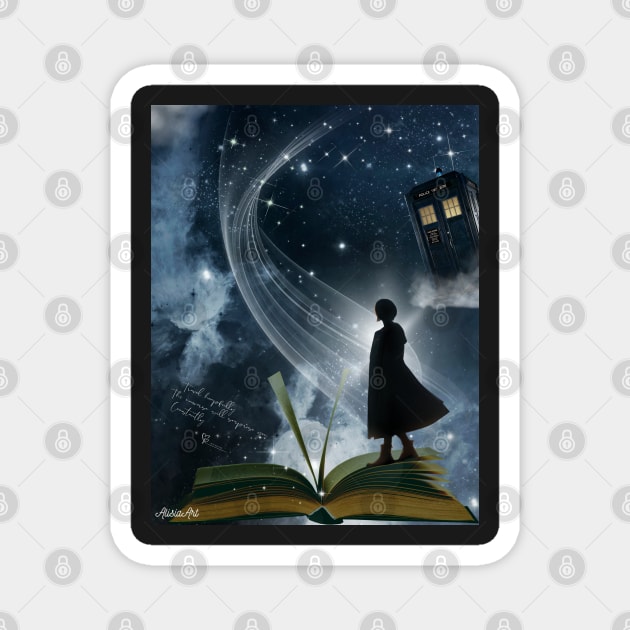 Travel Hopefully / 13th Doctor Magnet by AlisiaArt