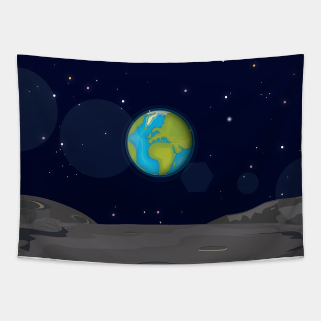 Moonscape Tapestry by nickemporium1