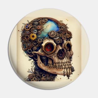 Steampunk scull Pin