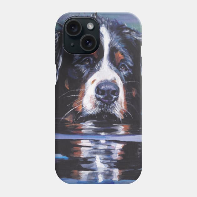 Bernese Mountain Dog Fine Art Painting Phone Case by LASHEPARD