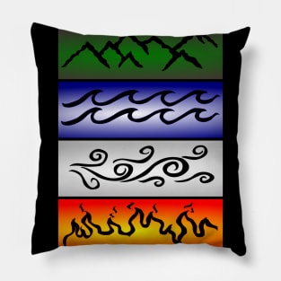 Four elements of nature Pillow