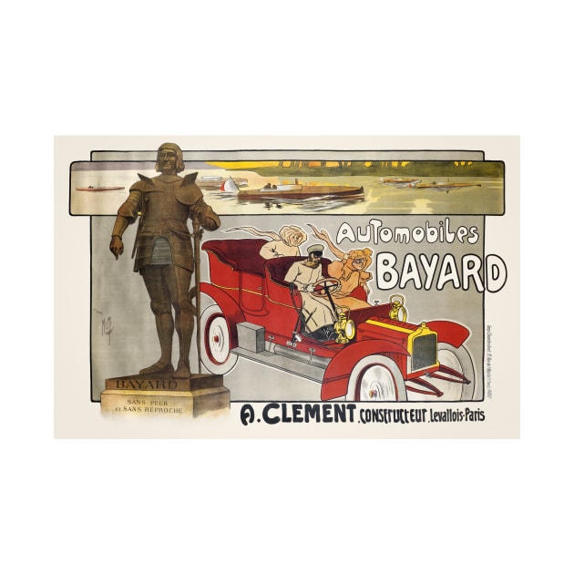 Clément Bayard Automobiles France Vintage Poster by vintagetreasure