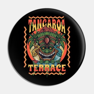 Tangaroa Terrace Tropical Bar and Grill California Distressed look Design Pin