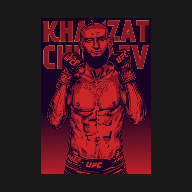 Khamzat Chimaev Pop Art by Adrielvector Gallery