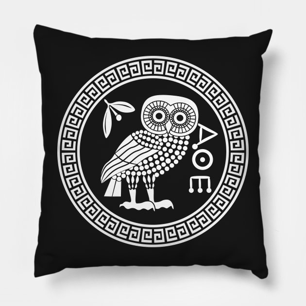 Owl of Athena Pillow by Estrytee