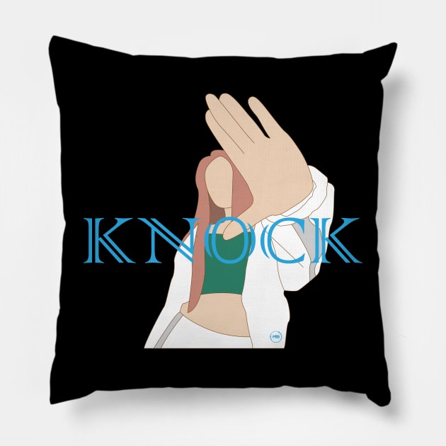 silhouette style design of lee chae yeon in the knock era Pillow by MBSdesing 