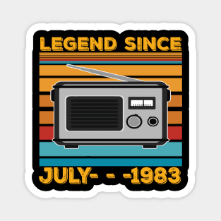 Legend Since 1983 Birthday 40th July Magnet