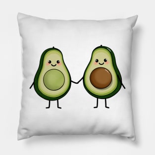 Cute avocado couple Pregnant avocado Pillow