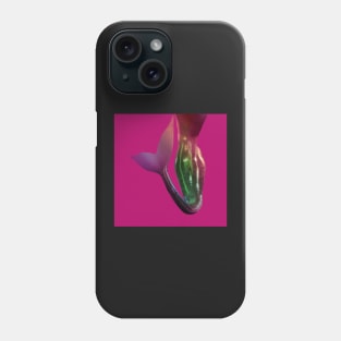 Mermaid tail in multicolours on pink. Phone Case