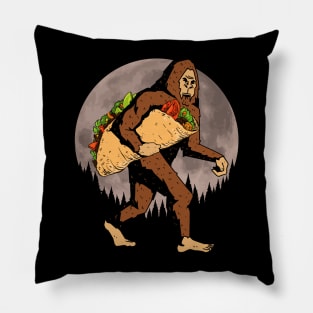 Bigfoot Holding A Taco Pillow