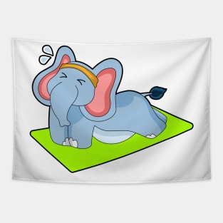 Elephant Fitness Pushup Tapestry
