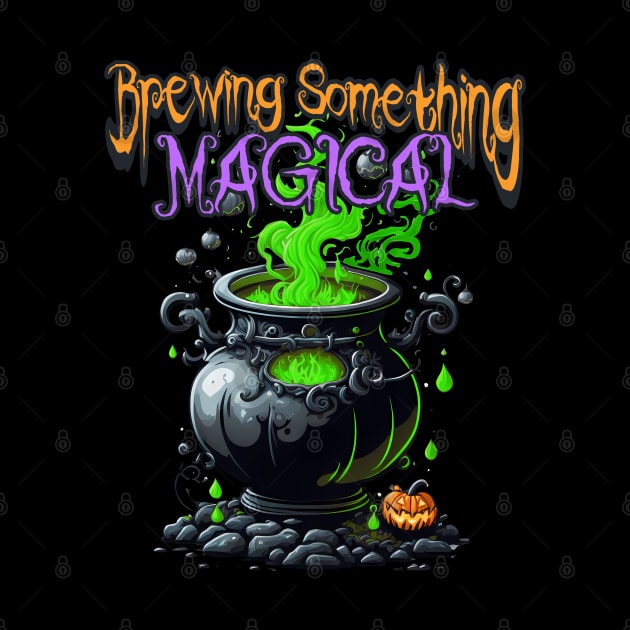 Cute Halloween Something Magical Brewing Gender Reveal Announcement by NearlyNow