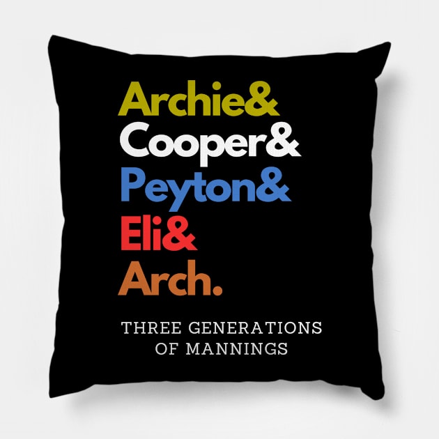 Three Generations of Mannings Pillow by capognad